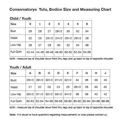 Tutu Size Chart For Adults